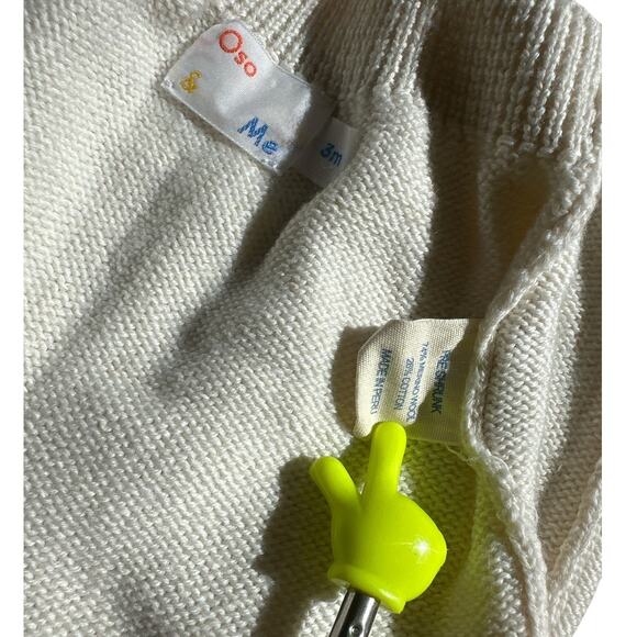 Oso & Me | “Baker Baby Pant” Joggers Cream Sz 3M Pre-Shrunk Merino Cotton Blend - Picture 3 of 5